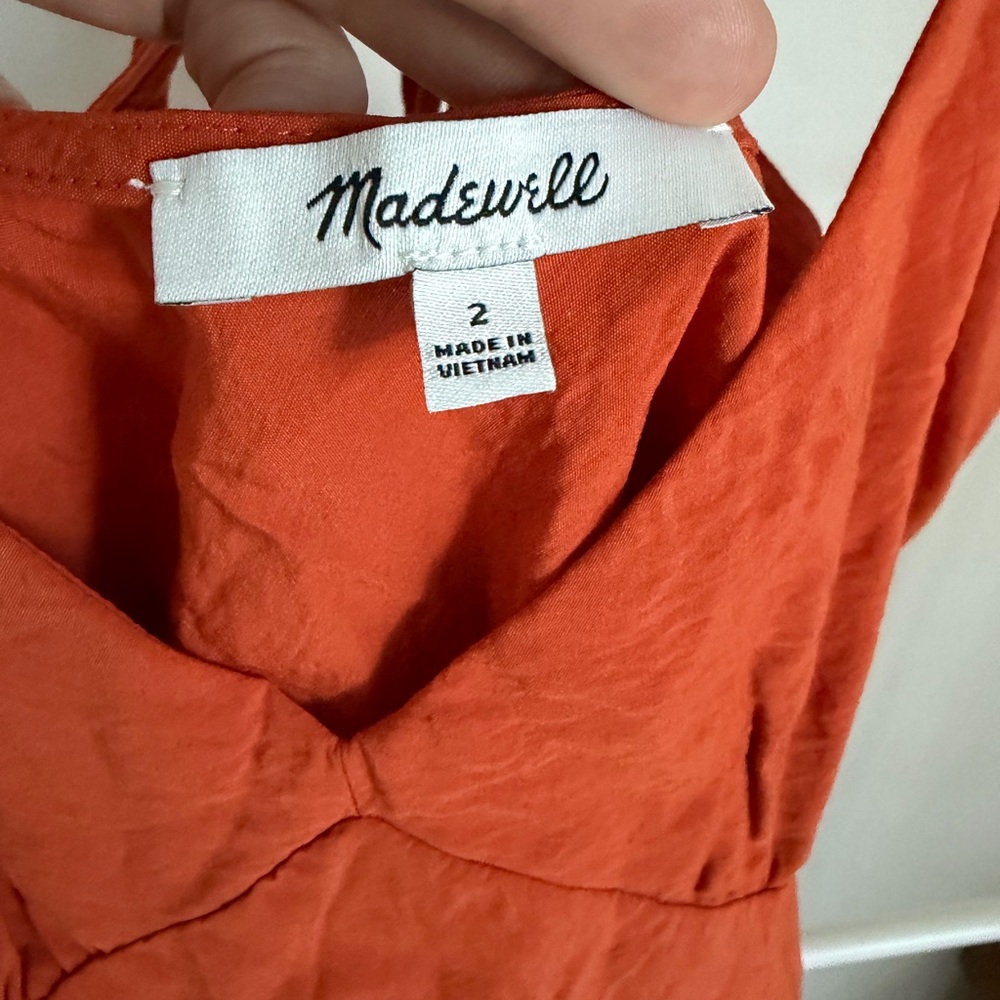 Madewell Layton Mini Slip Dress Orange - Festival Stagecoach Coachella - Picture 6 of 6